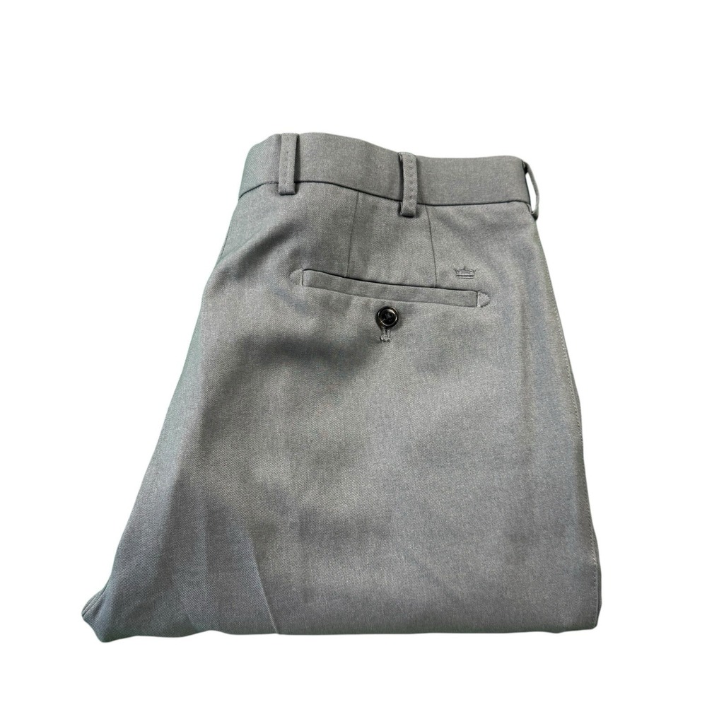Peter Millar Gray Crown Sport Wicking Golf Pants Mens 35x28 Chino 100% Polyester